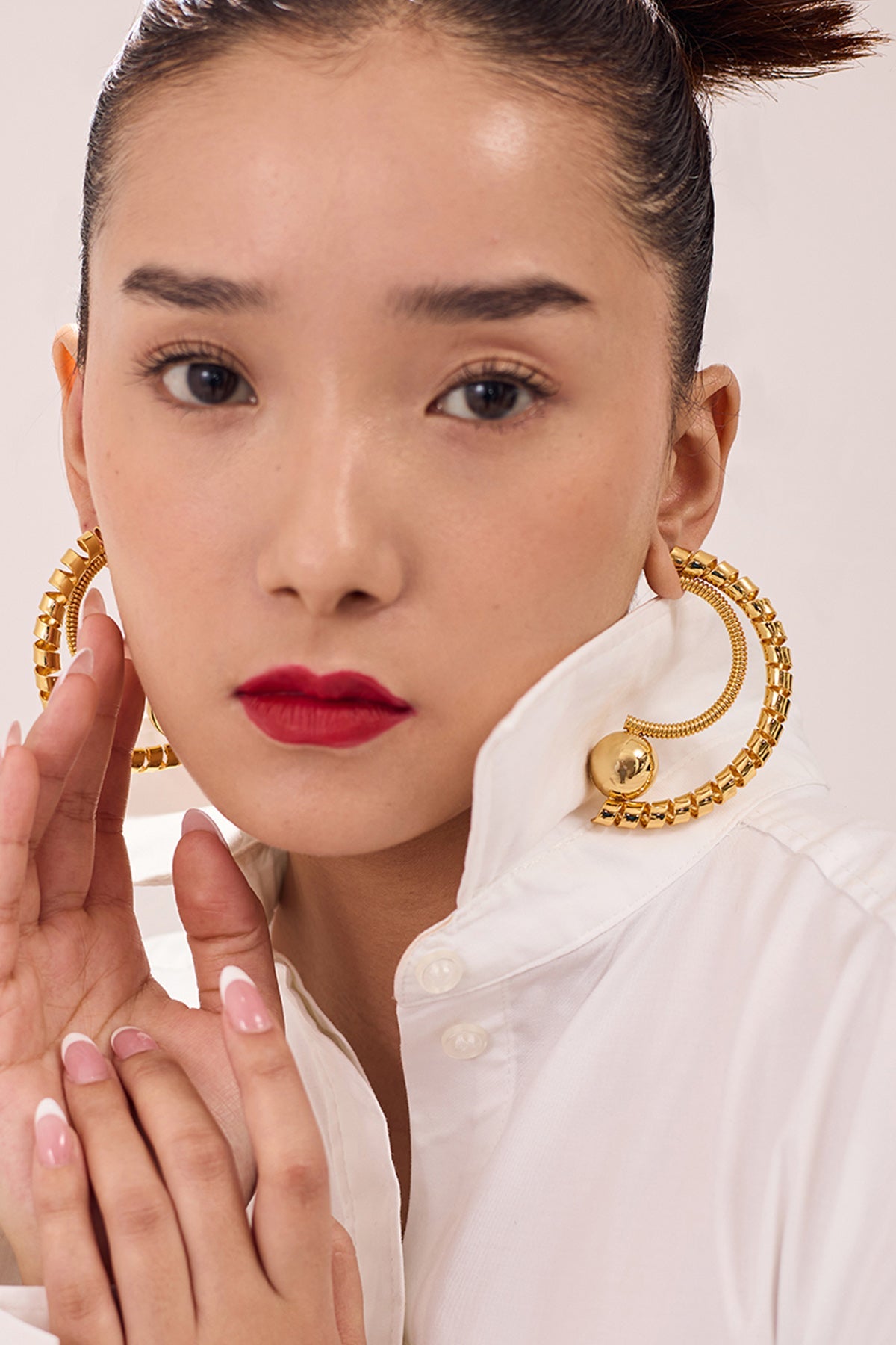 Buy Gold Swarovski Crystal Danglers by Ruhheite for Women online at ScrollnShops